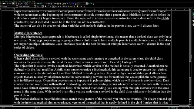 Java Inheritance Notes 2 (Super Keyword-Method Overriding) смотреть онлайн