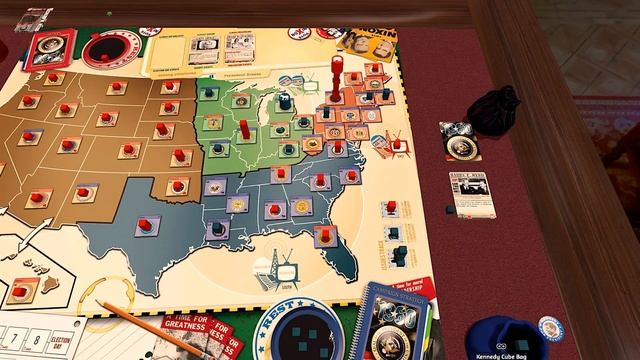 1960 The Making of a PRESIDENT Boardgame PLAYTHROUGH / Gameplay / Example of Play смотреть онлайн