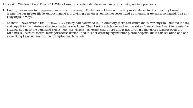 Databases: Problem creating Oracle database manually смотреть онлайн