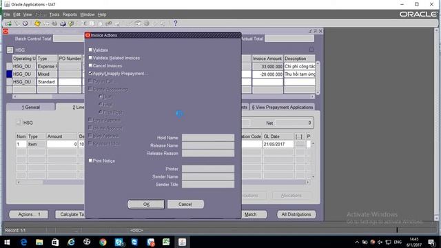 ORACLE - ERP - AP19.B - Thu Hồi Lại Khoản Tạm Ứng Cho Nhân Viên смотреть онлайн