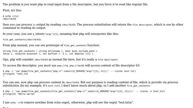 Unix & Linux: How to open process substituted file from php? (4 Solutions!!) смотреть онлайн
