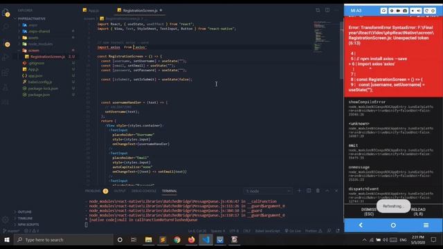User Registration in React Native using PHP & MySQL смотреть онлайн