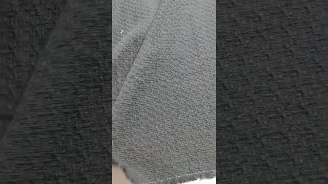 Ткань костюмная твид (черный) 65% хлопок, 10% вискоза, 25% полиамид смотреть онлайн