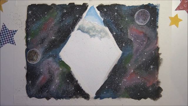 #art #artist Очень простой арт (рисуем гуашью) Космос. Очень простой пейзаж (2021) смотреть онлайн