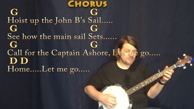 Sloop John B (Traditional) Banjo Cover Lesson in G Major with Chords/Lyrics смотреть онлайн