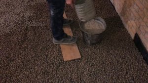 Проливка керамзита цементным молочком. Приспособление