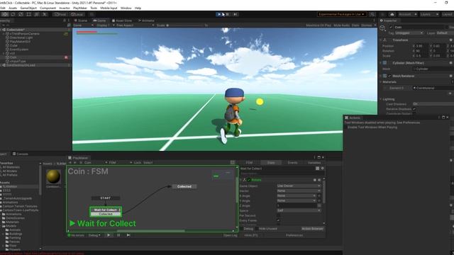 Сбор и подсчет предметов в Unity + Playmaker смотреть онлайн