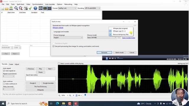Updated Comparison Audio to Text via VOSK vs Audio to Text Via Whisper in Subtitle Edit 3.6.10 смотреть онлайн