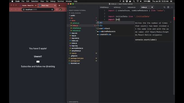 Using Redux with React Hooks Tutorial смотреть онлайн
