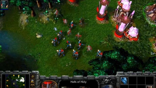 Warcraft 3 Race Gameplay - Draenei (Survivors of Argus) Vs 2 Night Elves (Easy) смотреть онлайн