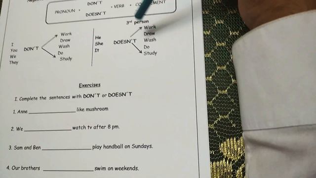 Clase de inglés 5 to " present simple - negative form" смотреть онлайн