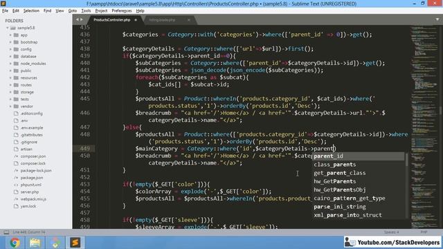 #138 Make E-com in Laravel 5.7 / 5.8 | Breadcrumbs Navigation Link | For Listing/Detail Pages смотреть онлайн