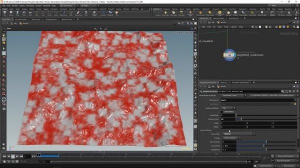 11 Создание маски шума для карты высот в Houdini