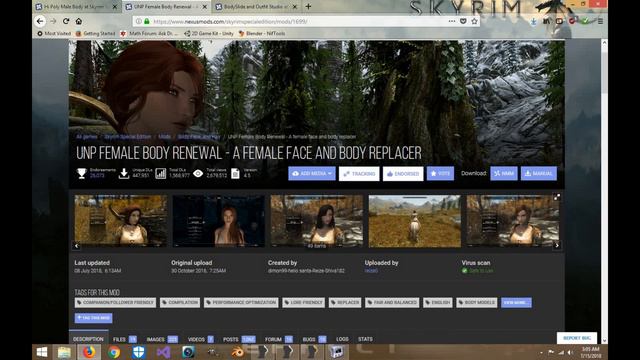 Brand New UNP Body for Skyrim SE and Male Bodyslide Update смотреть онлайн