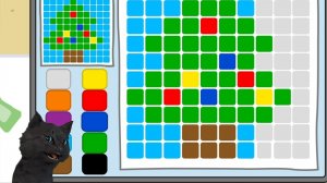 ТРИ КОТА СОБИРАЕМ ЁЛКУ ИЗ ЦВЕТНЫХ КВАДРАТИКОВ С ГОВОРЯЩИМ СУПЕР КОТОМ ( ИГРА для ДЕТЕЙ )