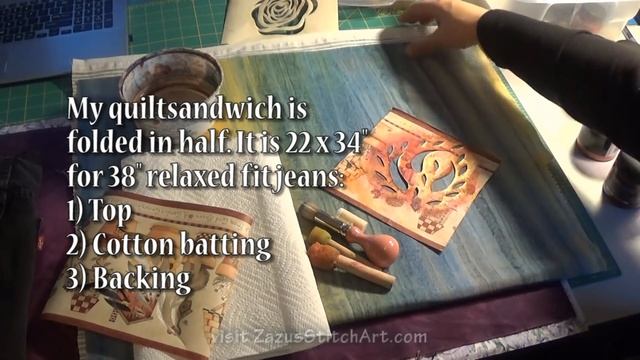 Art Tote Bag OUT, Recycled IN | EASY STENCIL Purse Top | Part 4B of 7 | Adv Project ZSA Tutorial смотреть онлайн