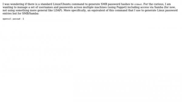 Generate samba password hash programmatically