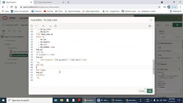 Group wise PL/SQL Dynamic content report in Oracle Apex. смотреть онлайн