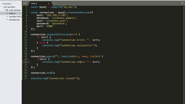 Using mySQL with Node.js смотреть онлайн