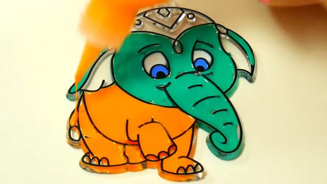 NurseryRhymes| Витражи для детей Раскраска Учим Цвета Животных Слон Дельфин Жираф Учимся считать Уч смотреть онлайн