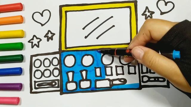 Makeup Kit Drawing for Kids and Toddlers | drawing for kids смотреть онлайн