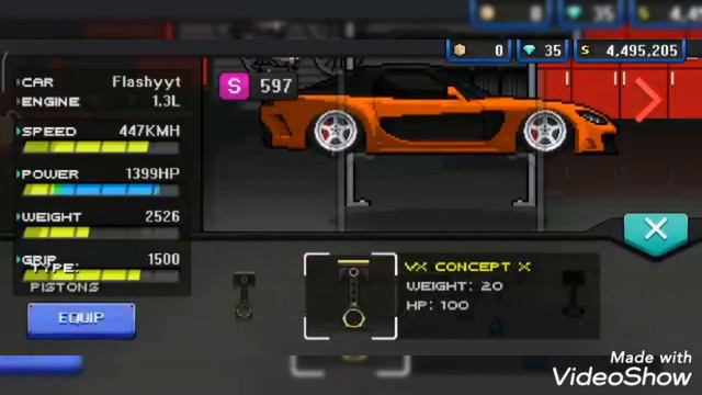PIXEL CAR RACER - $10,000,000 HAN'S MAZDA RX-7 смотреть онлайн