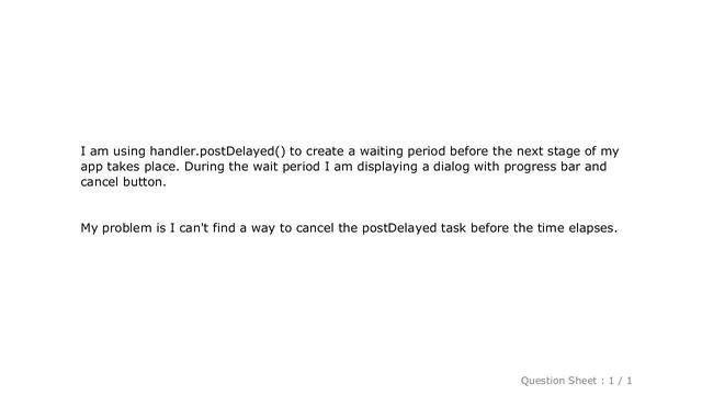 Android : cancelling a handler.postdelayed process смотреть онлайн
