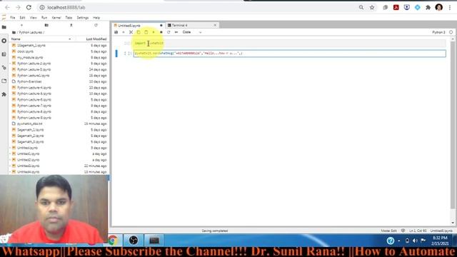 How to Automate Whats App Message ||Python Project|| ||Learn Python|| |pywhatkit| смотреть онлайн