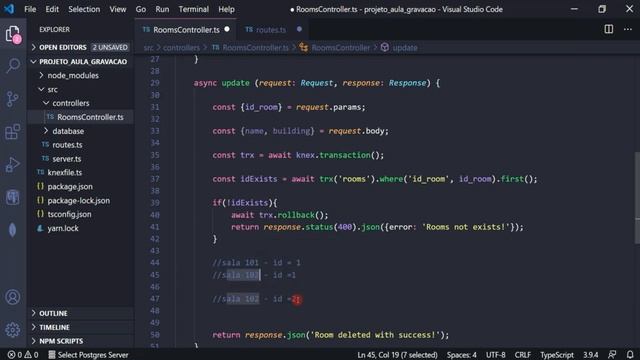 04 - Update Rooms - Agendamento de Eventos com TypeScript, Knex e SQlite смотреть онлайн
