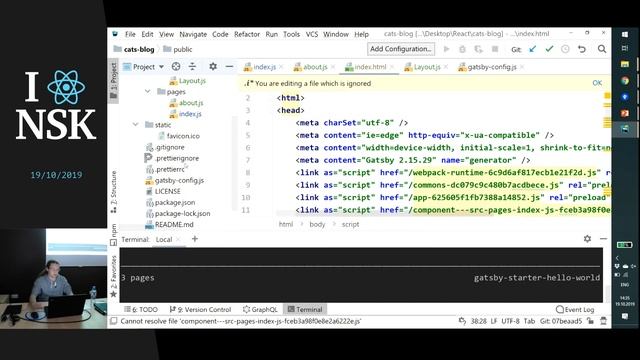 Создание своего блога\сайта на GatsbyJS - Николай Дозморов | React Academ #1 смотреть онлайн