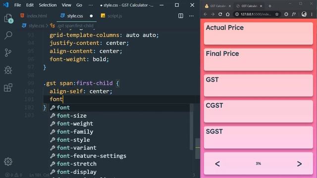 #10 GST Calculator with Javascript + UI designing | HTML CSS and JS Series смотреть онлайн