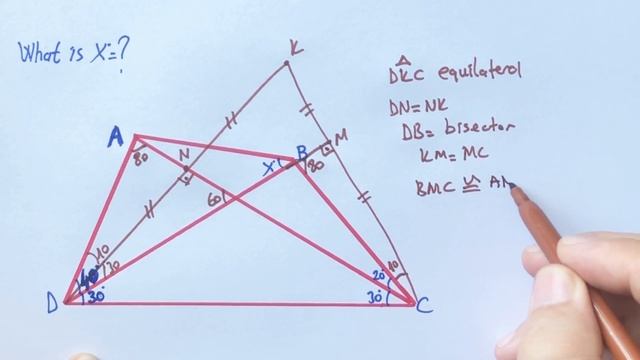 How to Find The Missing Angle Using Equilateral and Isosceles Triangles | Like an Olympiad Questio смотреть онлайн
