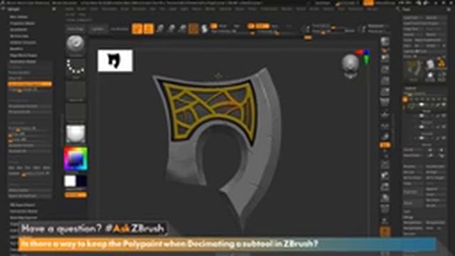 #AskZBrush - How to Keep Polypaint When Using Decimation Master смотреть онлайн