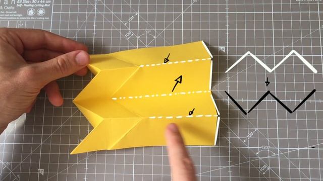 Miura Ori - Traditionelle Miura-Faltung