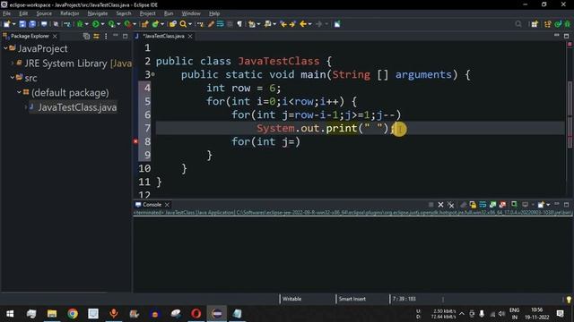 Java Program #18 - Print Pyramid Star Pattern in Java смотреть онлайн