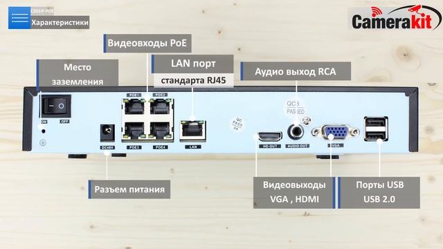 Комплект видеонаблюдения IP 2Мп Ps-Link KIT-С201IP-POE 1 камера для улицы