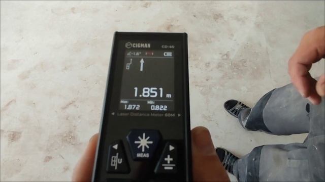 Цифровой двусторонний лазерный дальномер CIGMAN CD-60 на 120 м смотреть онлайн