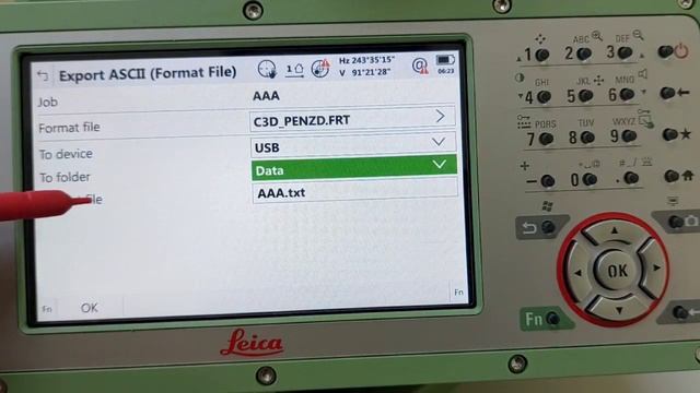 Flash Export Point to flash USB Total Stion Leica TS010 #06 смотреть онлайн