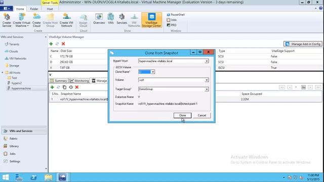Vital Labs - SCVMM Add-in Cloning from Snapshot смотреть онлайн