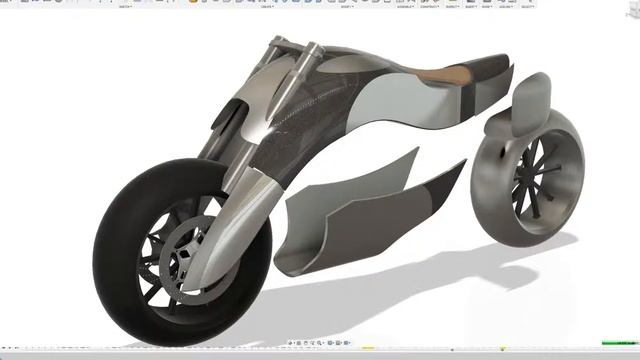 Fusion 360_TimelinePlay_MotorcycleModeling(Таймлайн моделирование мотоцикла) смотреть онлайн