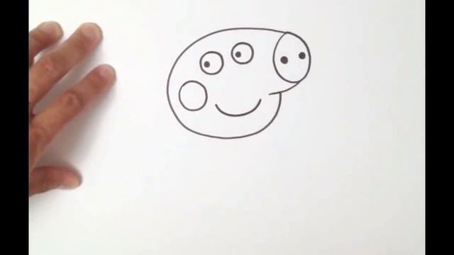 Как нарисовать Свинку Пепу. Свинка Пепа рисунок карандашем. смотреть онлайн