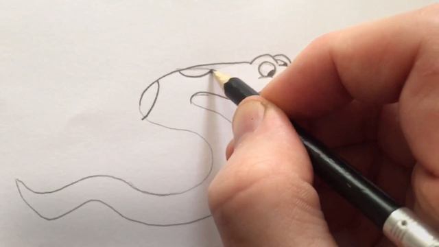 Simple Snake sketch from letter S - drawing with letters смотреть онлайн