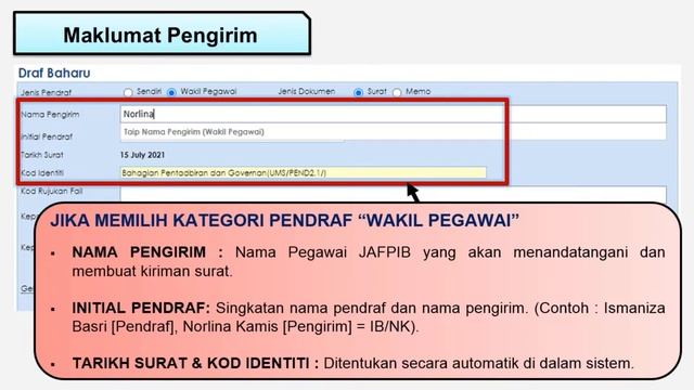 MODUL DRAF SURAT DALAM SISTEM ELEKTRONIK FAIL (SEF) смотреть онлайн