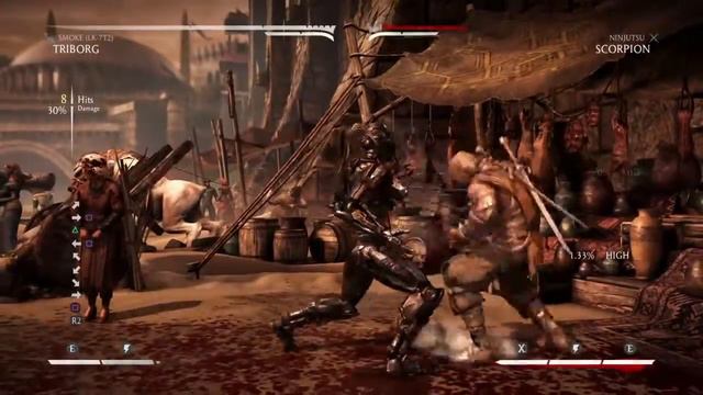Mortal Kombat XL 37% COMBO WITH Cyber Smoke IN Corner смотреть онлайн