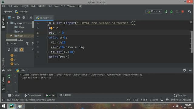 reverse digits of a number in python смотреть онлайн