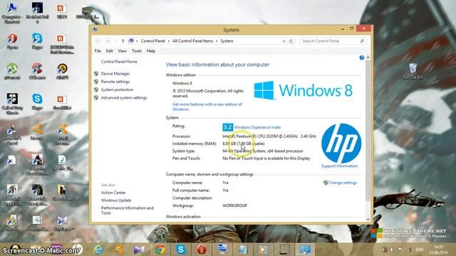 как узнать оперативную память(RAM) на windows 8 смотреть онлайн