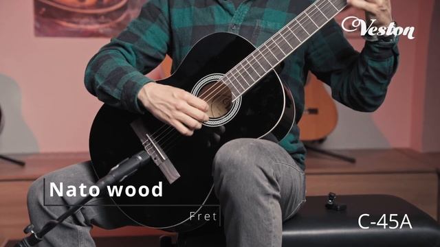 Classical guitar Veston C-45 смотреть онлайн