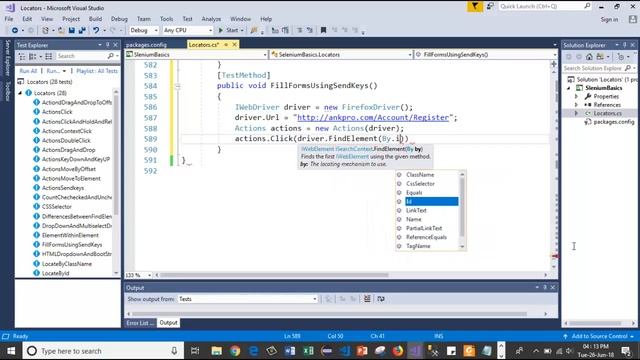 Selenium with C# 33 - Fill entire web form in a single statement using actions class SendKeys metho смотреть онлайн