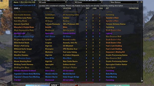 Showcase of ESO addon "Display Leads - with location info" смотреть онлайн