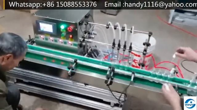 Automatic Desktop 4 Nozzles Liquid Filling Machine Filler Online With Capping Labeling For Sanitize смотреть онлайн